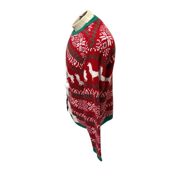 Holiday Time Reindeer Ugly Christmas Sweater Lights Sunglasses Men’s L - Picture 4 of 4